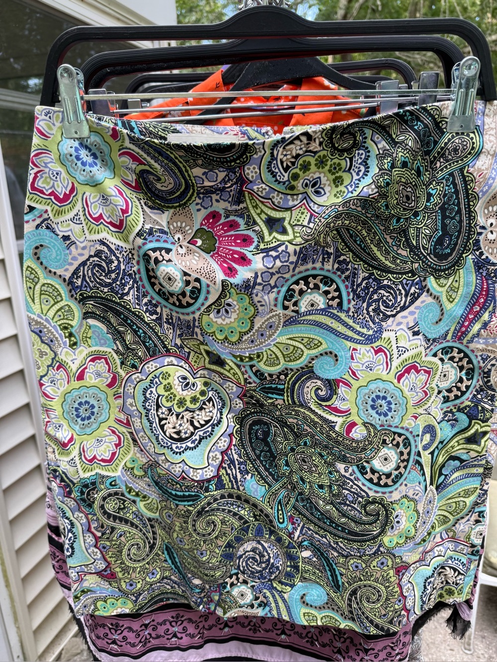 Talbots Multicolor Paisley Print Skirt